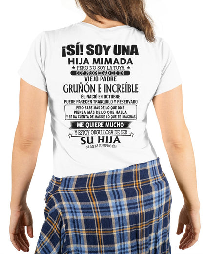 Octubre Padre Increíble - Regalo especial para hija - TBN - T10 (SKU04-109-10)
