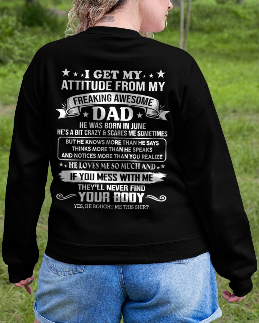 ccdi06 - Freaking Awesome Dad - Birthday Gift From June Dad / Man - (SKU2604-181-06)