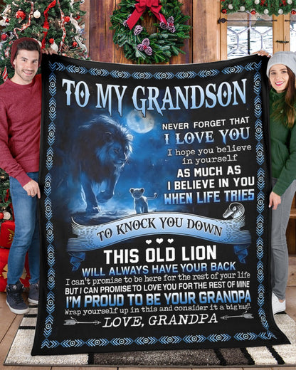 Special Gift For Your Grandson Blanket - From Grandpa (SKUB12-138)
