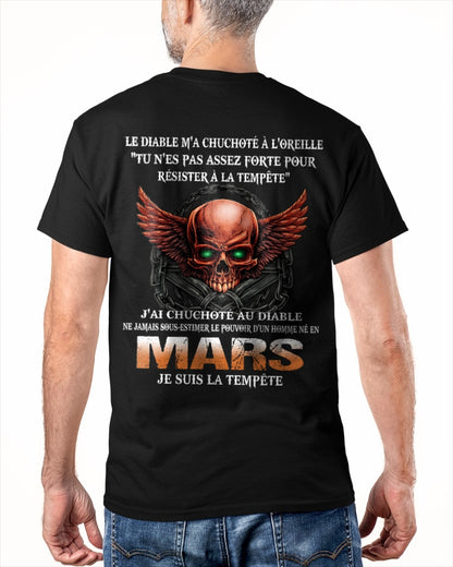 fr03 - Ne Jamais Sous-Estimer le Pouvoir d’un Homme Né en Mars – T-Shirt Homme - male / CCDI03 (SKU2605-92-03)