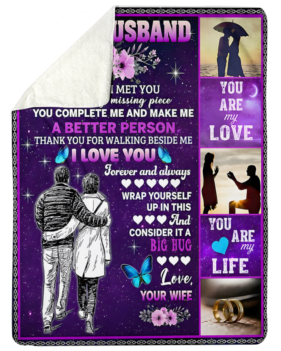 Special Gift For Your Husband Blanket - From Wife (SKU2610-322)