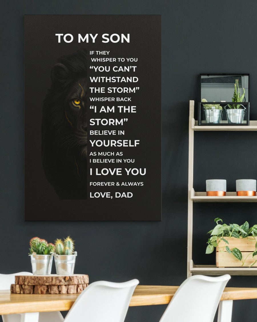 TO MY SON FROM DAD CANVAS