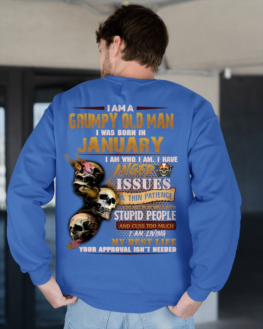 I AM A GRUMPY OLD MAN I WAS BORN IN JANUARY male (SKU08-67-01)