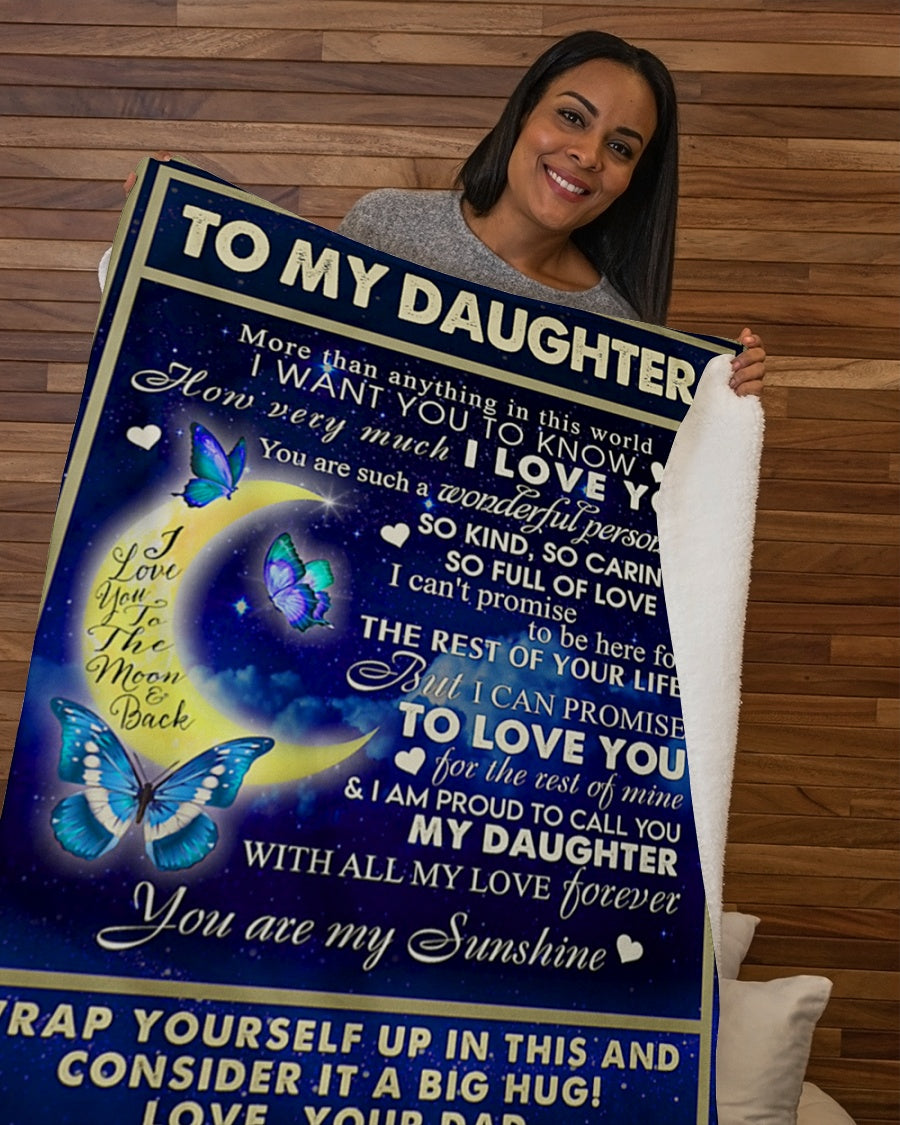 Special gift for your daughter blanket - from Dad (SKUB06-91)