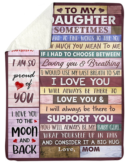 Special Gift For Your Daughter Blanket - From Mom (SKUB06-57)