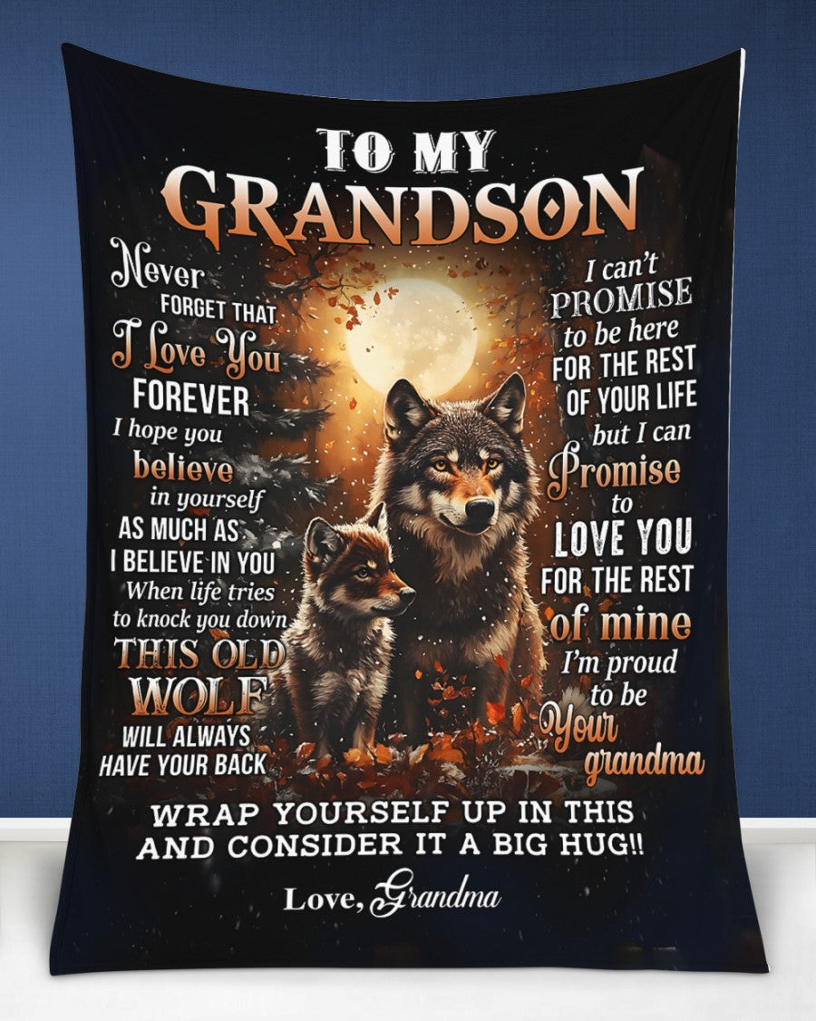 BLANKET FOR GRANDSON FROM GRANDMA (SKU2602-100)
