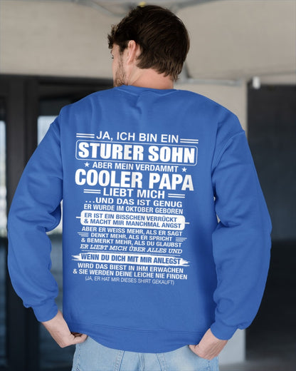 DEU10 - JA, ICH BIN EIN STURER SOHN T-SHIRT – GEBURTSTAGSGESCHENK VON EINEM OKTOBER-PAPA - ccdi10 (SKU2606-87-10)