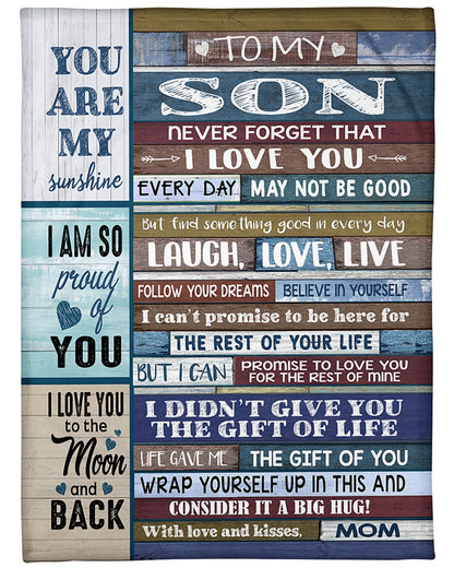 Special Gift For Your Son Blanket - From Mom