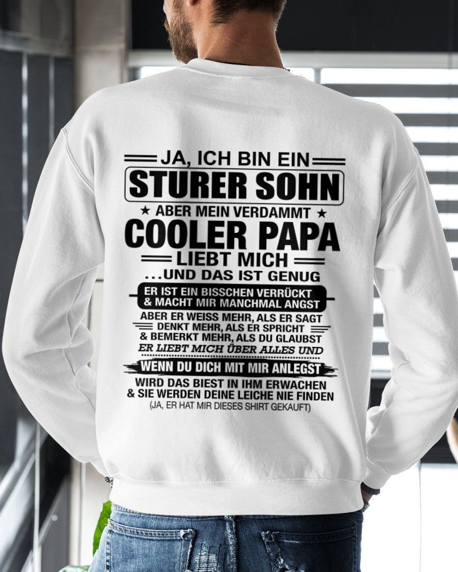 DEU00 - JA, ICH BIN EIN STURER SOHN T-SHIRT – GEBURTSTAGSGESCHENK VON EINEM -PAPA - ccdi00 (SKU2606-257-00)