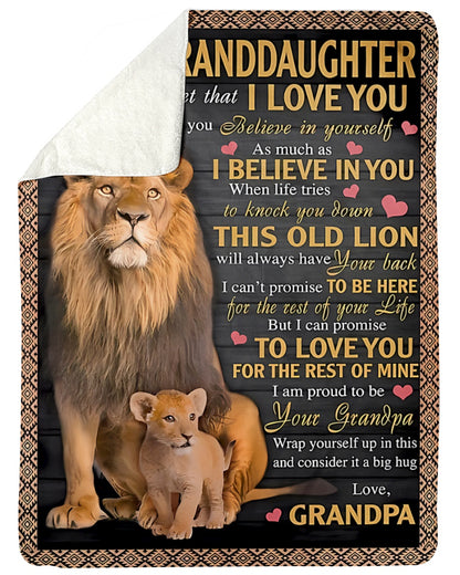 Special Gift For Your Granddaughter Blanket - From Grandpa (SKUB07-184)