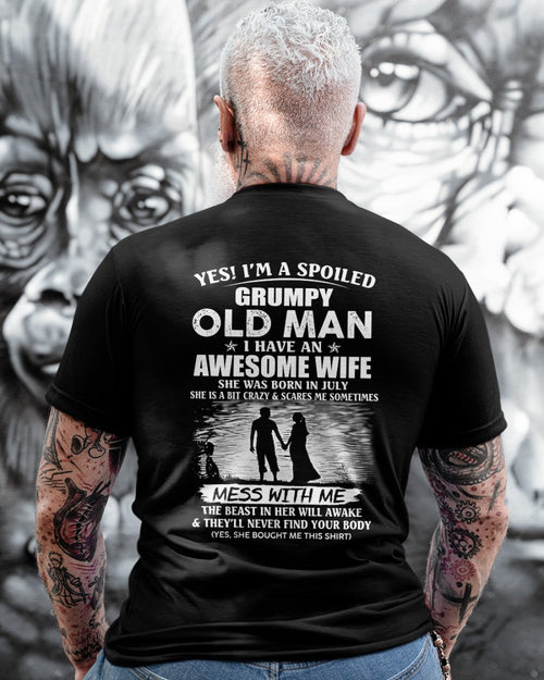 Awesome wife was born July - Gift for boyfriend, Gift for husband from wife - Perfect gift for your husband - ccdi07 (SKU10-79-07)