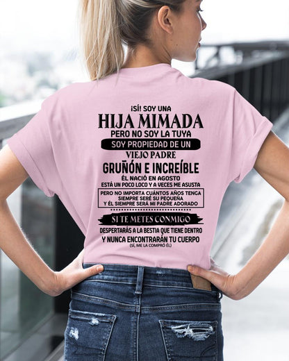 Agosto - Padre increíble nacido en agosto - Regalo perfecto para tu hija - T08 (SKU05-91-08)