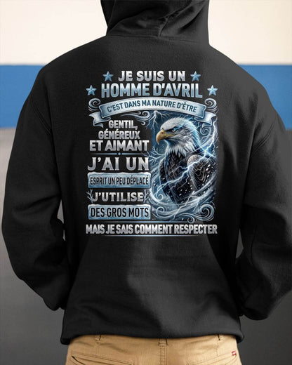 AVRIL – ESPRIT MALICIEUX MAIS SAIT RESPECTER - T-SHIRT ANNIVERSAIRE HOMME - IMPRESSION DTG PREMIUM - frCCDI04 (SKU2604-86-04)