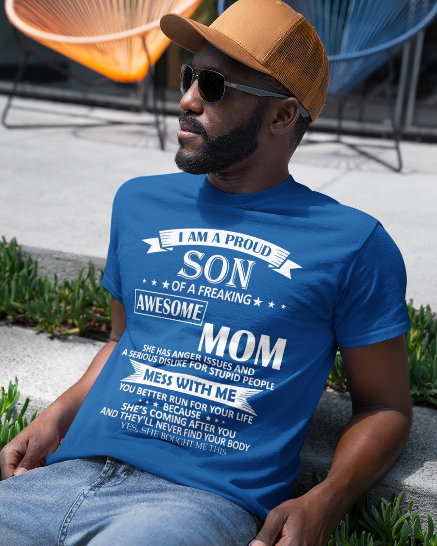 I AM A PROUD SON OF A FREAKING AWESOME MOM - FROM WOMAN (SKU07-49-00)