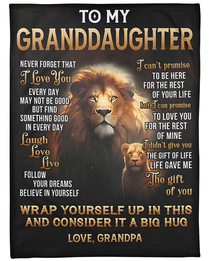 Special Gift For Your Granddaughter Blanket - From Grandpa (SKU2605-212)