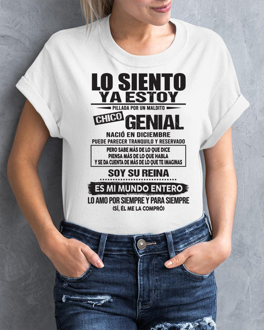 Diciembre - Chico genial Nació en diciembre - Regalo especial para novia - T12 (SKU04-18)