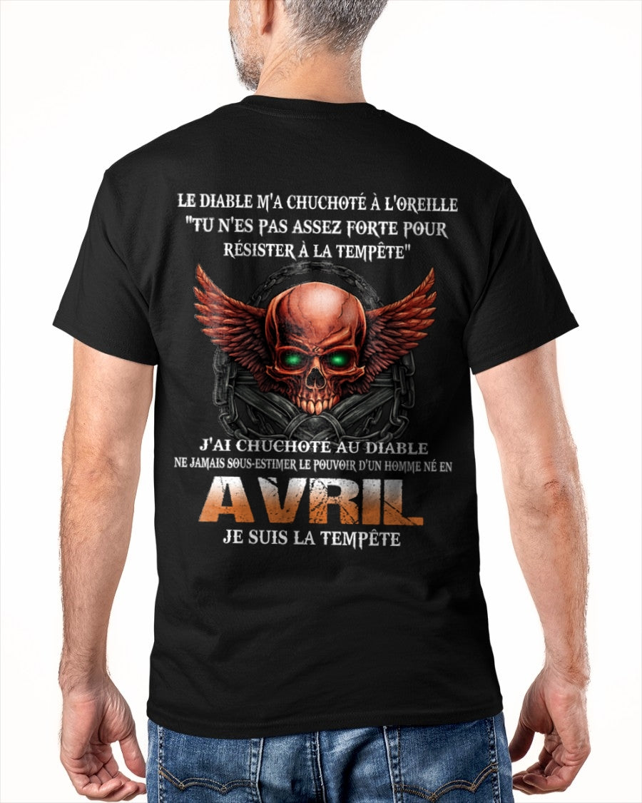 fr04 - Ne Jamais Sous-Estimer le Pouvoir d’un Homme Né en Avril – T-Shirt Homme - male / CCDI04 (SKU2605-92-04)