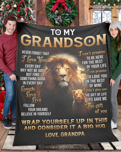Special Gift For Your Grandson Blanket - From Grandpa (SKU2605-214)