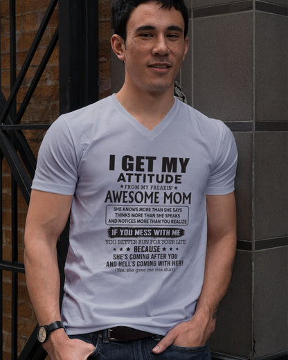 I GET MY ATTITUDE FROM AWESOME MOM ccdi00 - FROM WOMAN (SKU08-17-00)