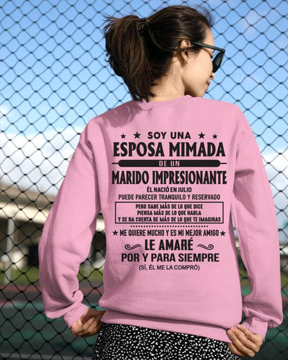 Julio - Soy una Esposa mimada de un Marido impresionante - Regalo especial para tu esposa - T07 (SKU05-101-07)