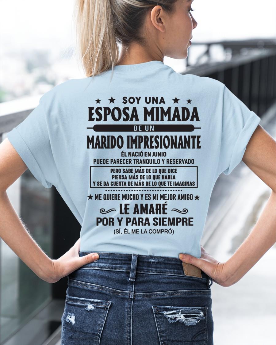 Junio - Soy una Esposa mimada de un Marido impresionante - Regalo especial para tu esposa - T06 (SKU05-101-06)