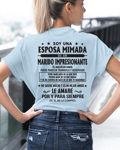 Junio - Soy una Esposa mimada de un Marido impresionante - Regalo especial para tu esposa - T06 (SKU05-101-06)