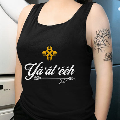 Native American T-Shirts, Vintage Native American Unisex T-Shirt/Hoodie/Sweatshirt HLT00 - Navajo Yá'át'ééh Native American Tribal Greeting Sun & Arrow T-Shirt