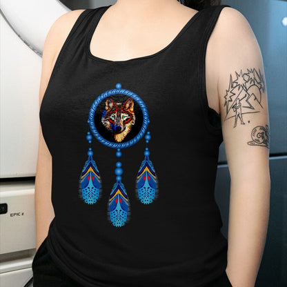 Native American T-Shirts, Vintage Native American Unisex T-Shirt/Hoodie/Sweatshirt HLT00 - Native American Timber Wolf Dream Catcher Tribal T-Shirt