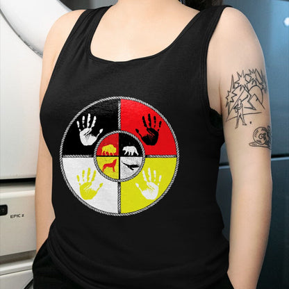Native American T-Shirts, Vintage Native American Unisex T-Shirt/Hoodie/Sweatshirt HLT00 - Native Americans - Medicine Wheel - MMIW T-Shirt (1)