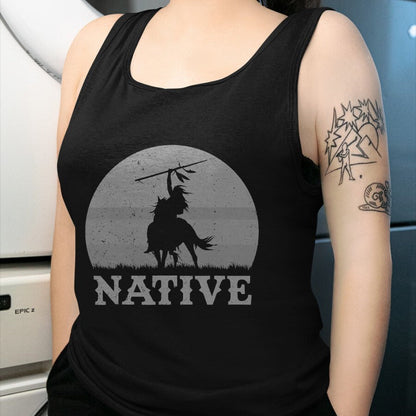 Native American T-Shirts, Vintage Native American Unisex T-Shirt/Hoodie/Sweatshirt HLT00 - Northwest Native American Knight Pride Mountain Warrior T-Shirt (4)