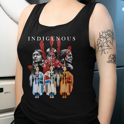 Native American T-Shirts, Vintage Native American Unisex T-Shirt/Hoodie/Sweatshirt HLT00 - Native American Indigenous Red Hand Indian Blood Themed Long Sleeve T-Shirt (1)
