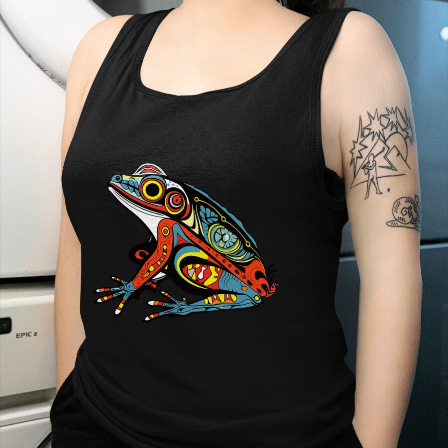 Native American T-Shirts, Vintage Native American Unisex T-Shirt/Hoodie/Sweatshirt HLT00 - Frog Native American Indian Style Art Pacific Northwest T-Shirt