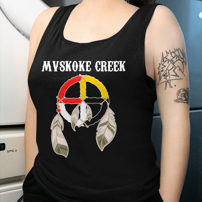 Native American T-Shirts, Vintage Native American Unisex T-Shirt/Hoodie/Sweatshirt HLT00 - Mvskoke Creek Muskogee Native American Medicine Wheel T-Shirt