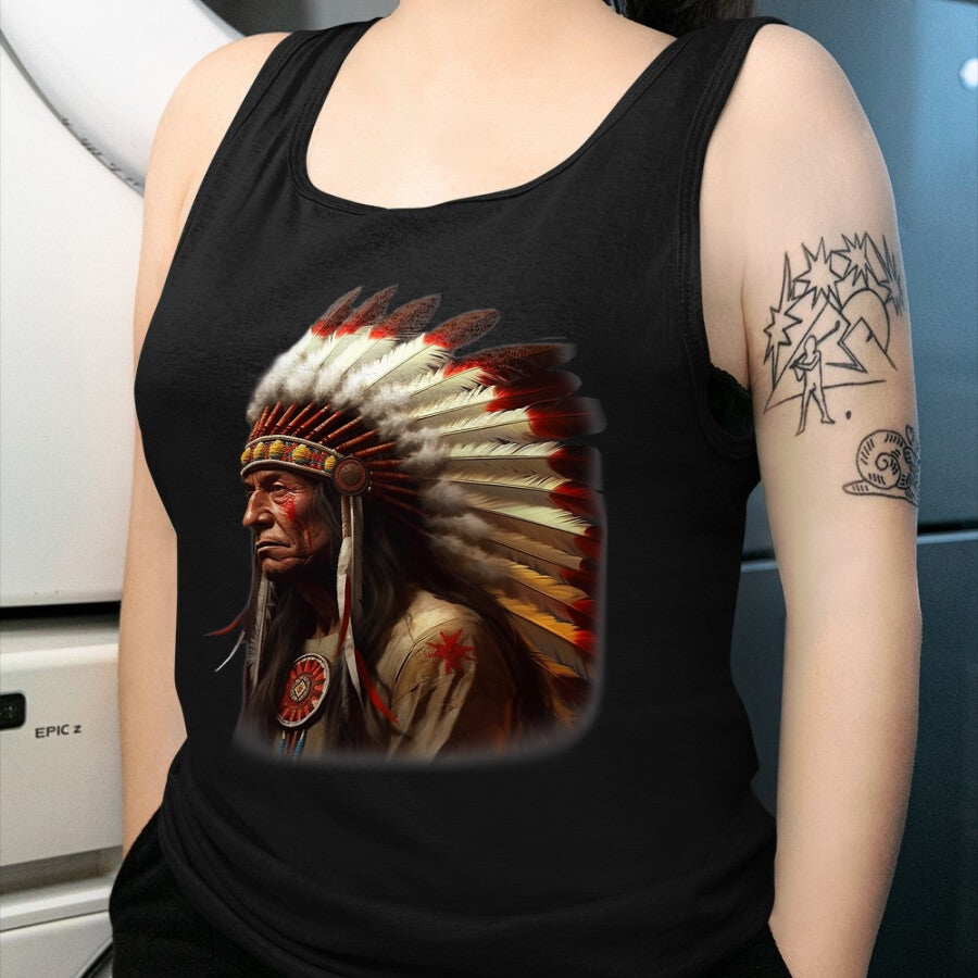Native American T-Shirts, Vintage Native American Unisex T-Shirt/Hoodie/Sweatshirt HLT00 - Native American Indian Headdress Graphic Tees Men Women T-Shirt (1)