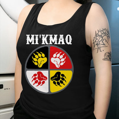 Native American T-Shirts, Vintage Native American Unisex T-Shirt/Hoodie/Sweatshirt HLT00 - Micmac Mi'kmaq Nation Native American Medicine Wheel T-Shirt