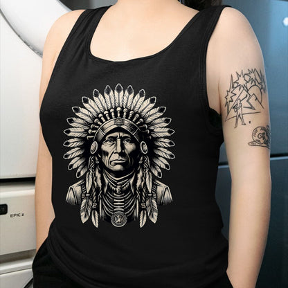 Native American T-Shirts, Vintage Native American Unisex T-Shirt/Hoodie/Sweatshirt HLT00 - Headdress Chief Ancestors Vintage, Native American Indian T-Shirt (1)