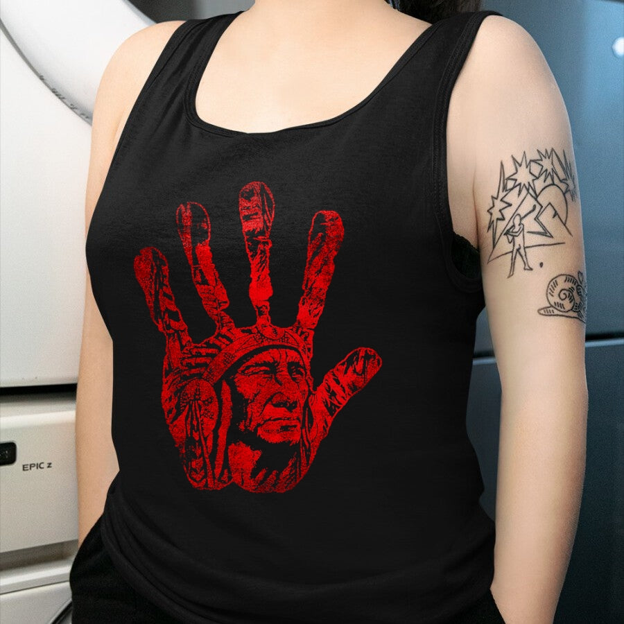 Native American T-Shirts, Vintage Native American Unisex T-Shirt/Hoodie/Sweatshirt HLT00 - Native American Indigenous Red Hand Indian Blood Themed T-Shirt (8)