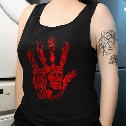 Native American T-Shirts, Vintage Native American Unisex T-Shirt/Hoodie/Sweatshirt HLT00 - Native American Indigenous Red Hand Indian Blood Themed T-Shirt (8)