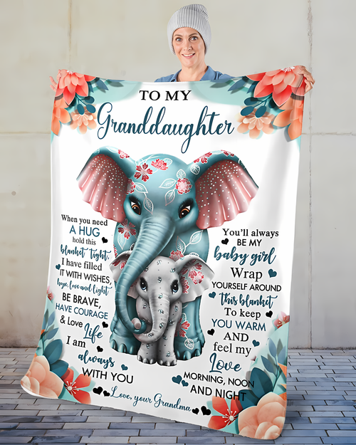 Special Gift For Your Granddaughter Blanket - From Grandma (SKU26B-01-02)