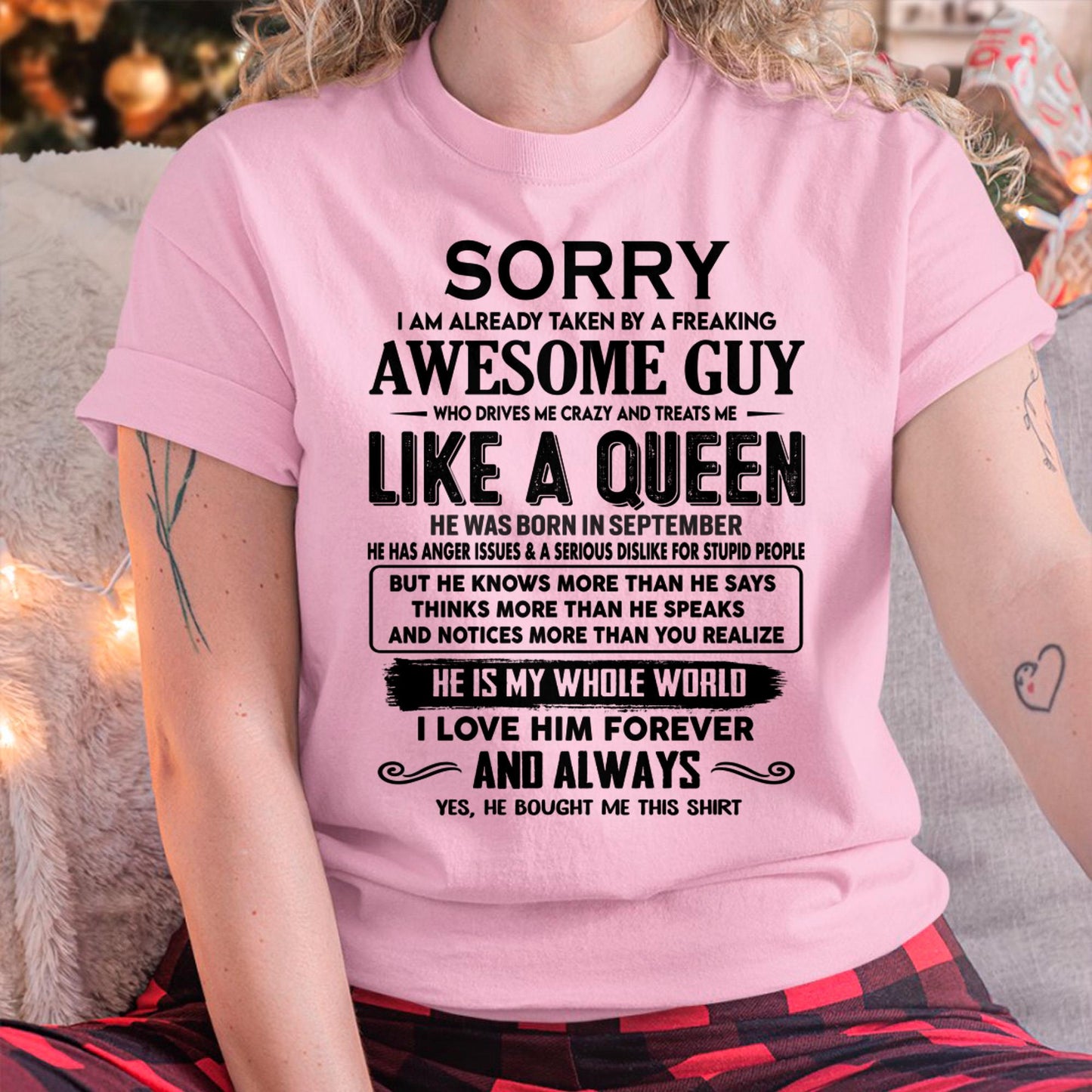 September - Sorry I am already taken by a freaking awesome guy - Gift for Wife From Husband - CCDI09 (SKU-SRG-09)