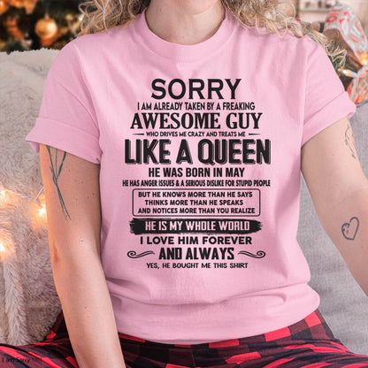 May - Sorry I am already taken by a freaking awesome guy - Gift for Wife From Husband - CCDI05 (SKU08-25-05)