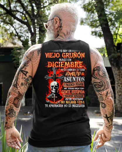 Diciembre - Viejo Gruñón - Camiseta Divertida de Calavera con Problemas de Ira - Regalo Perfecto Para Ti - male ES12 / CCDI12 (SKU26T-01203-12)