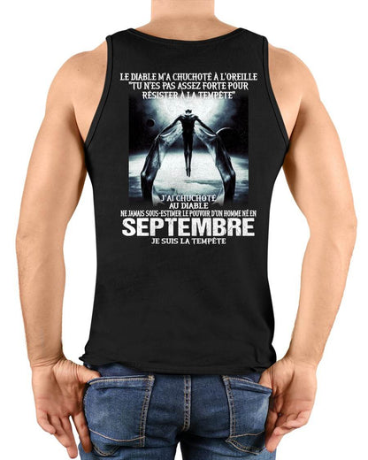 Je Suis la Tempête – Ne Jamais Sous-Estimer le Pouvoir d’un Homme Né en Septembre – T-Shirt Homme - male fr09 / CCDI09 (SKU26T-01160-09)