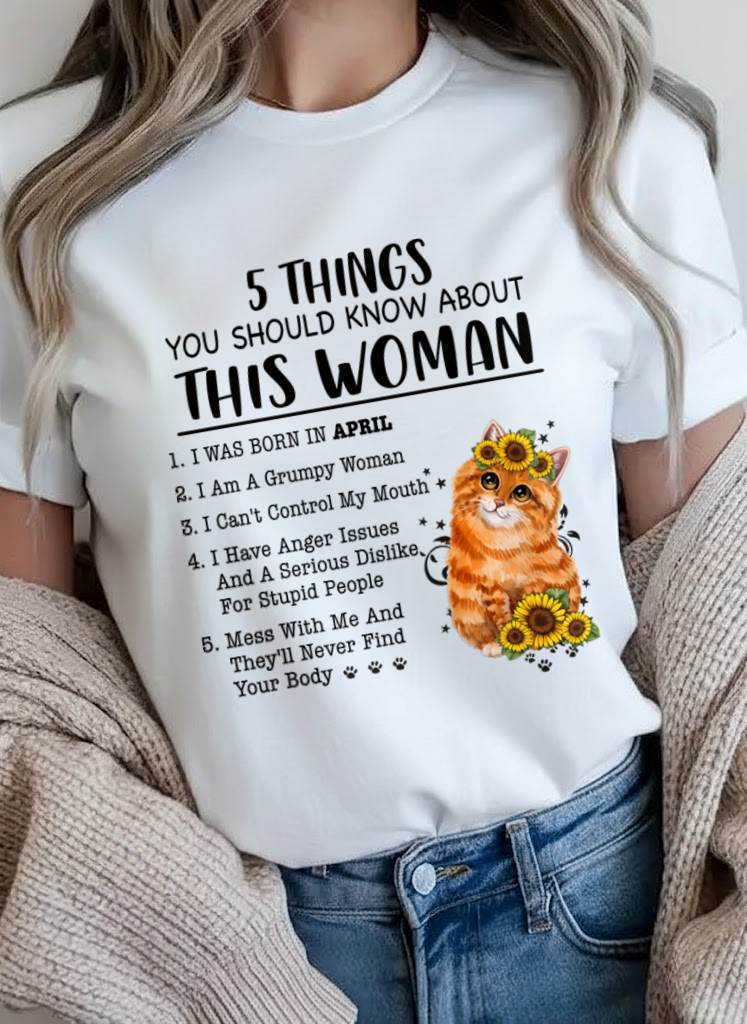 APRIL - 5 THINGS YOU SHOULD KNOW ABOUT THIS WOMAN - FOR WOMEN - CCDI04 FMA (SKU2602-186-04)