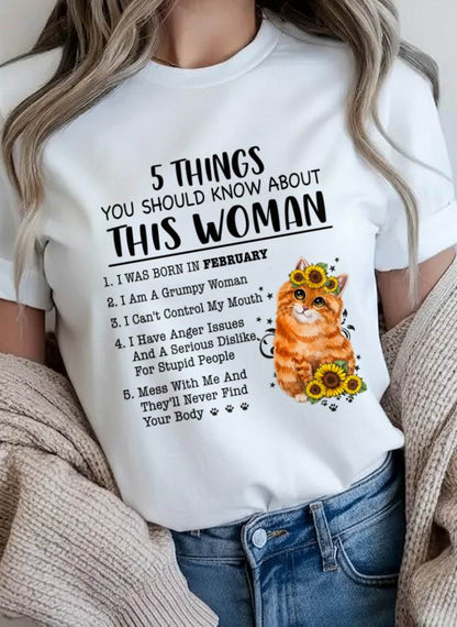 FEBRUARY - 5 THINGS YOU SHOULD KNOW ABOUT THIS WOMAN - FOR WOMEN - CCDI02 FMA (SKU2602-186-02)