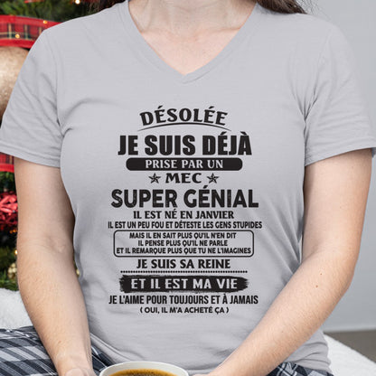 Désolée Je Suis Déjà Prise Par Un Mec Super Génial Il Est Né En Janvier Fr01 male (SKU07-170-01)