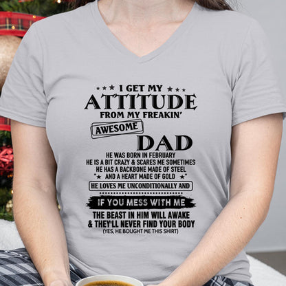 February - Attitude - Awesome Dad - Perfect gift for your daughter - ccdi02 FROM MAN (SKU-TDADC-02)
