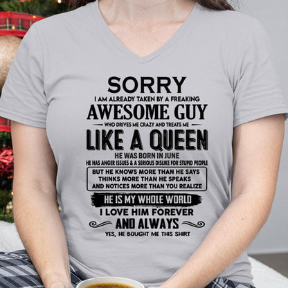 June - Sorry I am already taken by a freaking awesome guy - Gift for Wife From Husband - CCDI06 (SKU-SRG-06)