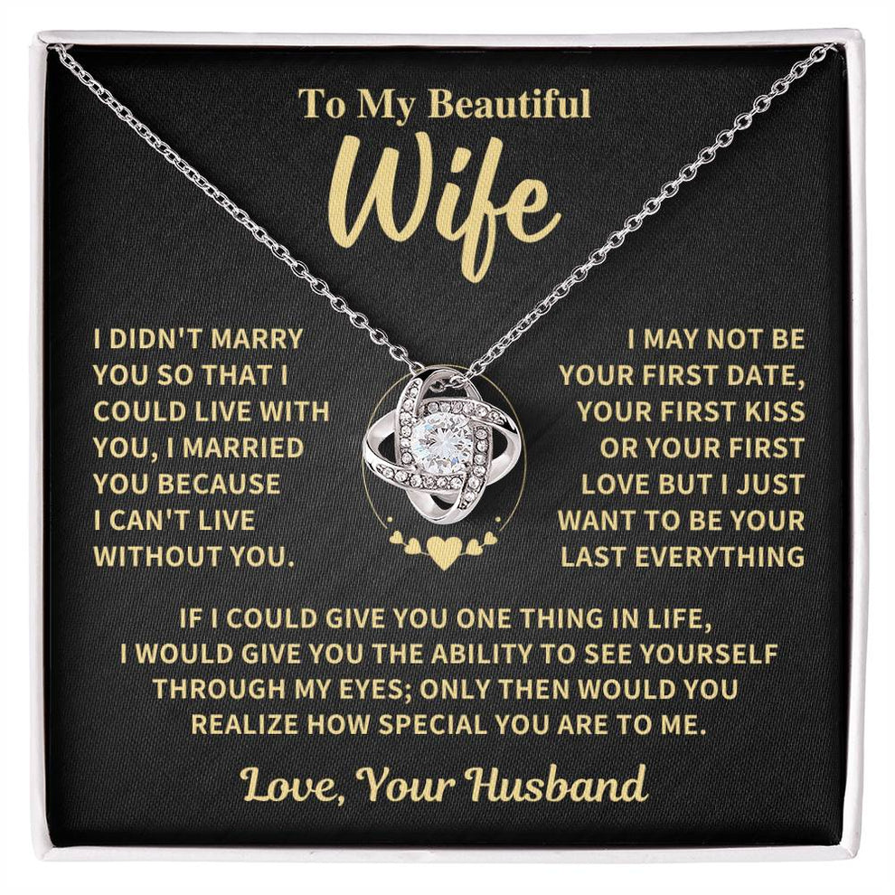 To My Wife From Husband Necklace (SKUJ06-89)