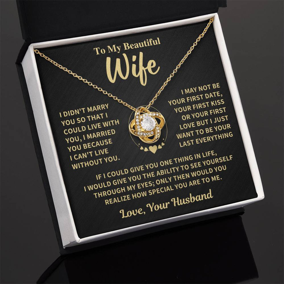 To My Wife From Husband Necklace (SKUJ06-89)